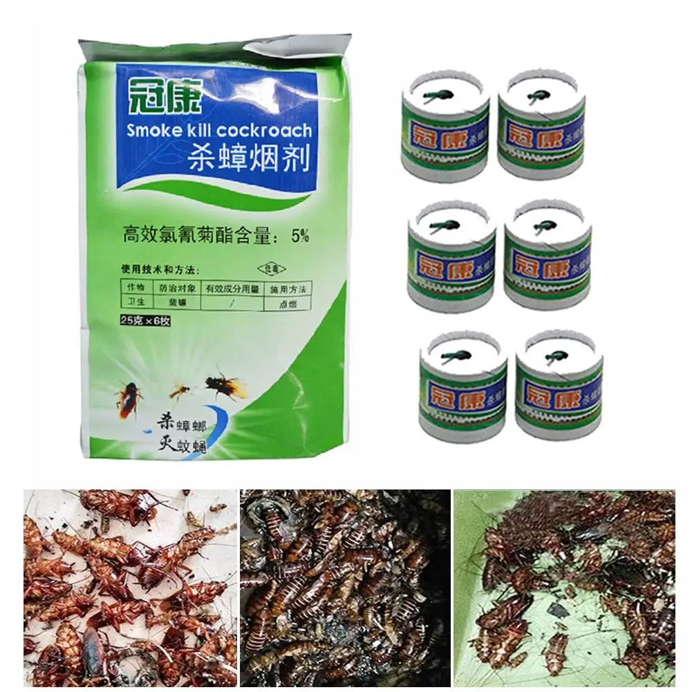 

6pcs/Bag Effective Killing Cockroach Bait Powder Cockroach Repeller Insect Roach Killer Anti Pest Reject Trap Pest Control
