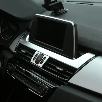 

Chrome Warning Button GPS Navigation Frame Cover Trim For BMW 2 Series Active Tourer F45 2016