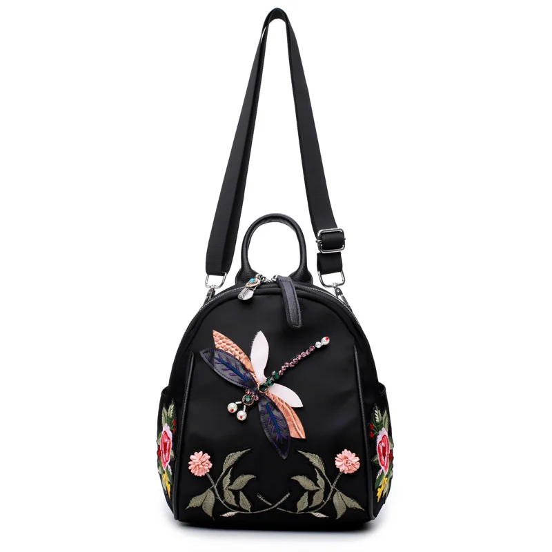 CESHA Модный женский рюкзак с цветочной вышивкой и рисунком стрекозы, Высококачественный водонепроницаемый Оксфордский рюкзак, красивый стильный рюкзак