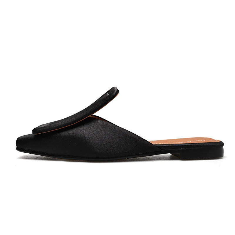 WETKISS New Summer Women Slippers 2019 Satin Casual Fashion Female Mules Shoes Square Toe Flat Sole Slides Footwear Big Size 43 WETKISS New Summer Women Slippers 2019 Satin Casual Fashion Female Mules Shoes Square Toe Flat Sole Slides Footwear Big Size 43