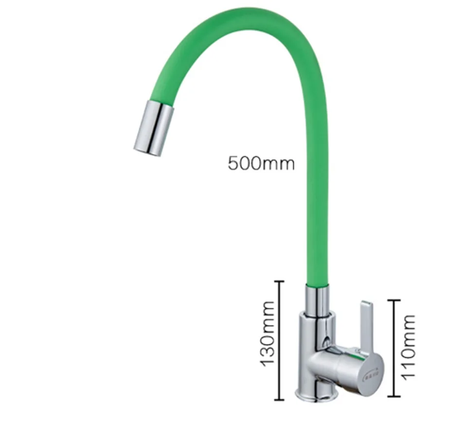 Цветной Кухонный Кран из силикагеля, вращающийся в любом направлении, кухонный кран Torneira Cozinha с одной ручкой, смеситель для холодной и горячей воды, кухонный кран