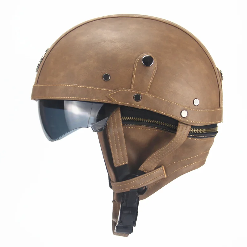 Шлем мотоциклетный для взрослых Ретро стиль с козырьком|helmet dot approved|helmet formotorcycle