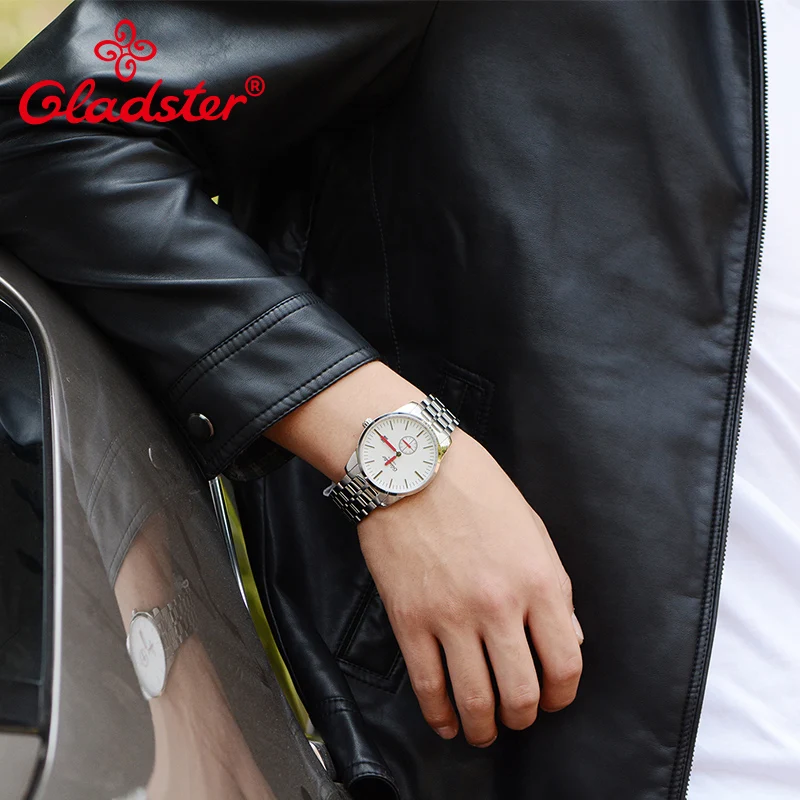 Gladster роскошные японские Miyota GP11-3H бизнес сапфировое стекло часы нержавеющая сталь мужские наручные часы календарь кварцевые мужские часы