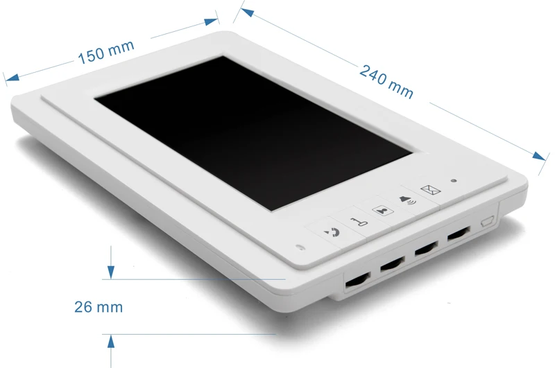 Бесплатная доставка 7 "ЖК-экран видео домофон система белый монитор + RFID дверная камера доступа + Электрический механический замок