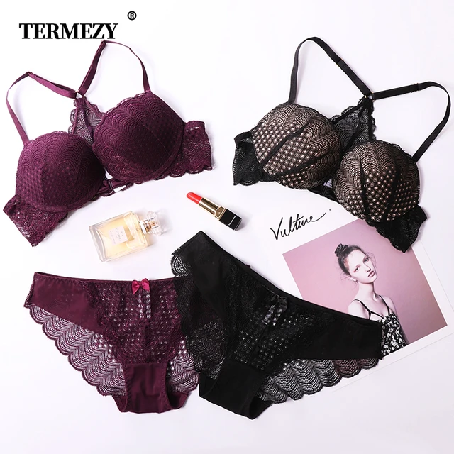 Sexy Lace Bra Set Lingerie Christmas Women Bra Set Bralette Breathable  Women Underwear Fashion 32a/32b/32c/34a/34b/34c - Bra & Brief Sets -  AliExpress