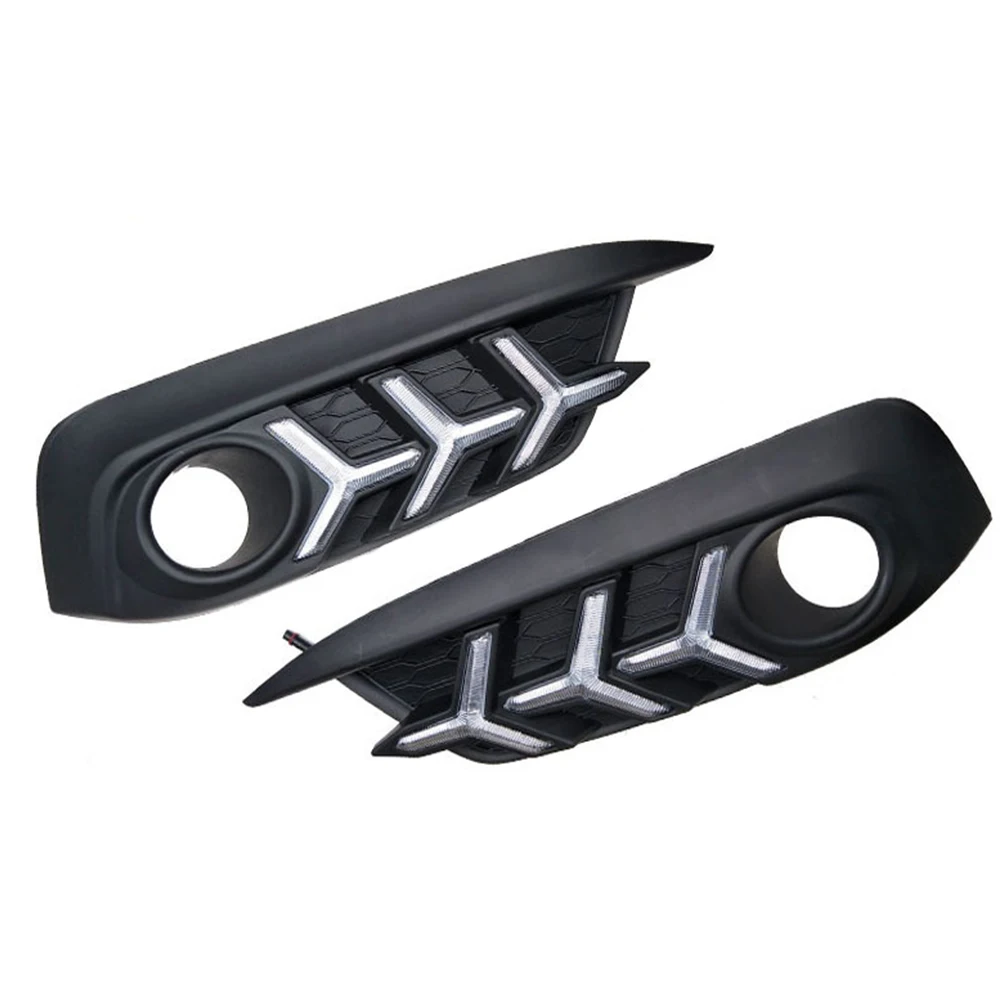 

2 Pieces Y Style Fishbone Red LED Tail Brake Light Bumper Reflector For Honda Civic 16-17