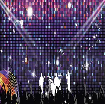 

Sparkly Rock Concert Led DJ Light Stage Backgrounds Vinyl cloth High quality Computer print party backdrops