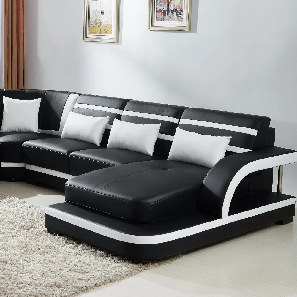 2018 Sale Sectional Sofa Armchair Y.g Furniture With Speaker Bluetooth Led 7seat Xxlarge U Shaped Genuine Leather Corner Sofa
