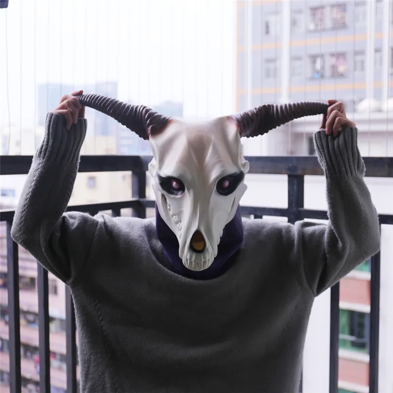 

Japanese New Anime Mahoutsukai no Yome Cosplay Costumes Ancient Magus' Bride Elias Ainsworth Cosplay Mask Goat Mask Halloween