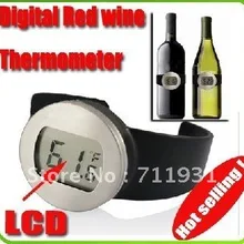 EMS 12 шт. ЖК-дисплей Цифровой красное вино термометр бутылки вина Часы