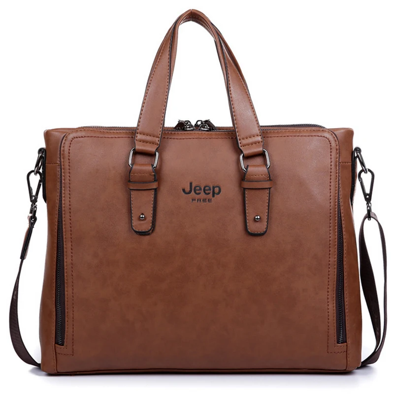 2016 Famous Designer Jeep Brands Men Business Briefcase Genuine Leather