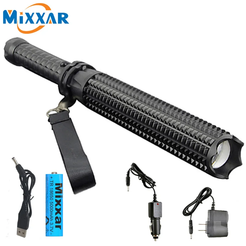 ZK20 Powerful 9000LM L2 Led Flashlights 18650 Telescopic baton