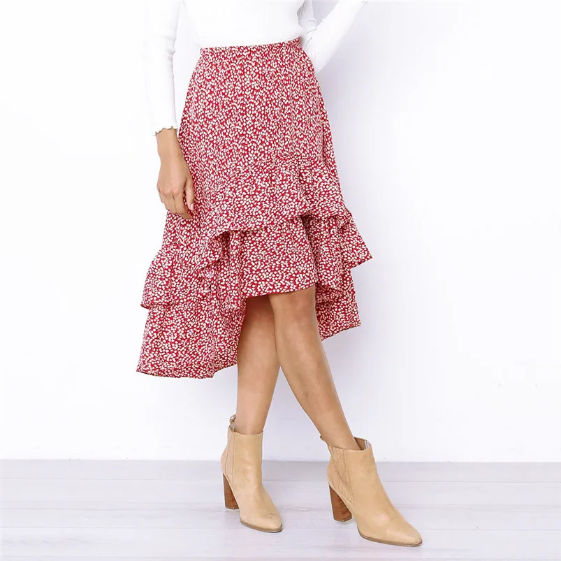 Spring Summer Autumn Hot Selling New Style Women's Sexy Casual Party Printing High Waist Hip Long Ankle length Skirt R11 (11)
