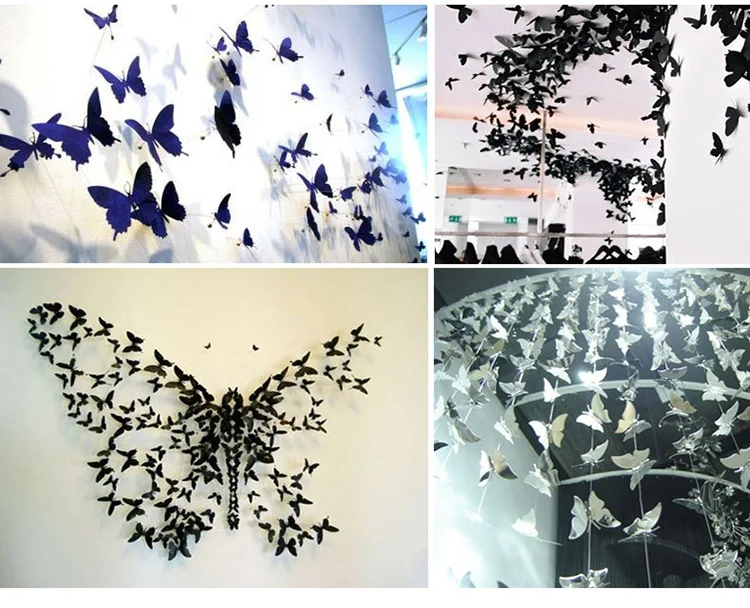 Схемы расположения бабочек на стене