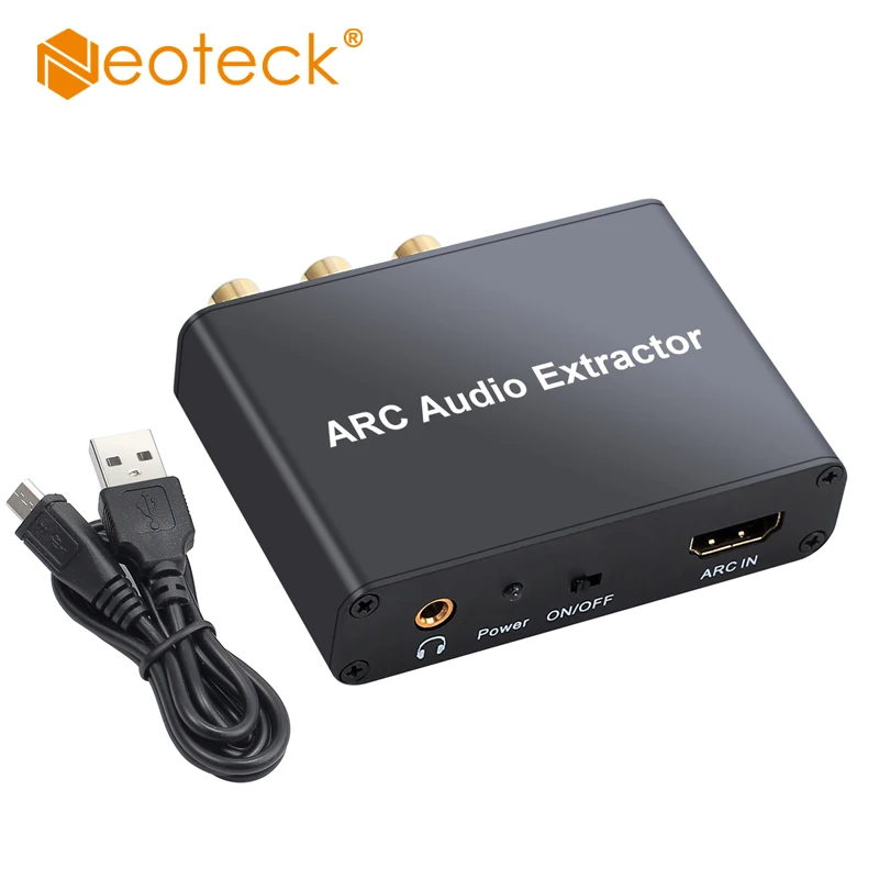 Cena Neoteck aluminium DAC ekstraktor dźwięku hdmi 5.1 łuk ekstraktor dźwięku hdmi DAC SPDIF koncentryczny RCA 3.5mm Jack wyjście cyfrowe na analogowe