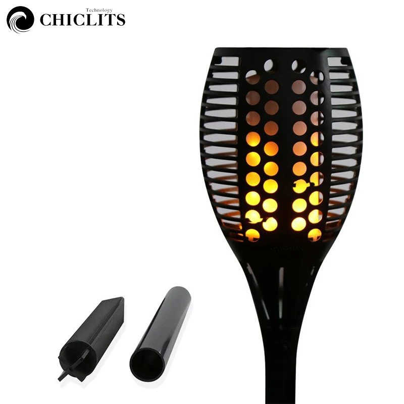 Chiclits Solar LED Flame Lamp Waterproof Flame Lighting 96LED Lights Flame Effect Light Outdoor Fire Light Garden Decoration  (1)