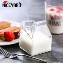 NICEYARD креативная квадратная стеклянная чашка 250 мл чистая ручная работа питьевое молоко коробка термостойкая уникальный дизайн