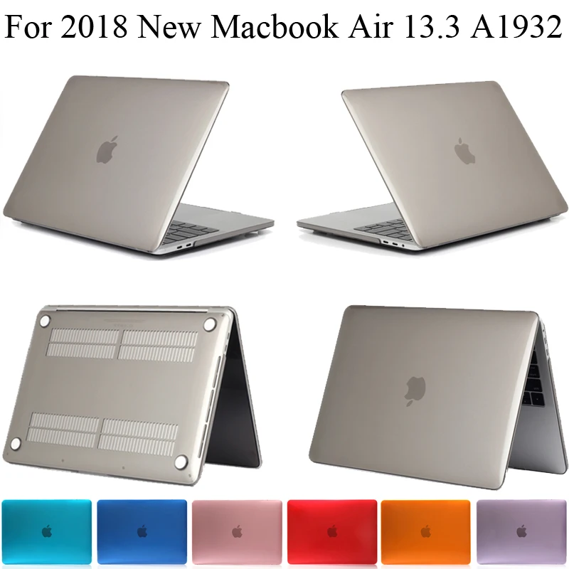 

Glossy Cover for Macbook Air 13 A1932 Case Pouch 2018 New MacbookAir 13.3 13.3" inch Casing Protection Crystal Clear Protector