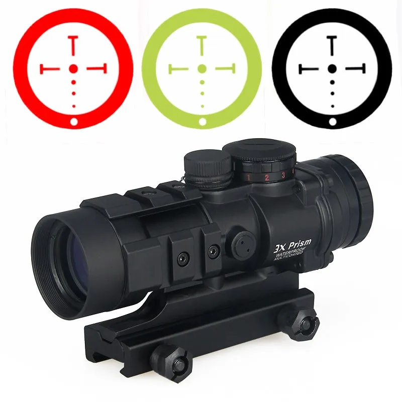 airsoft tactical optic rifle scope Burris AR-332 3x Prism Red Dot Sight with Ballistic CQ Reticle for hunting for shooting (14)