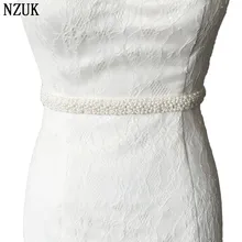 s204 FREE SHIPPING Elegant Handmade Pearls Beaded Bridal Belts Pearl Sash Wedding Dress Accessories Evening Party Belt