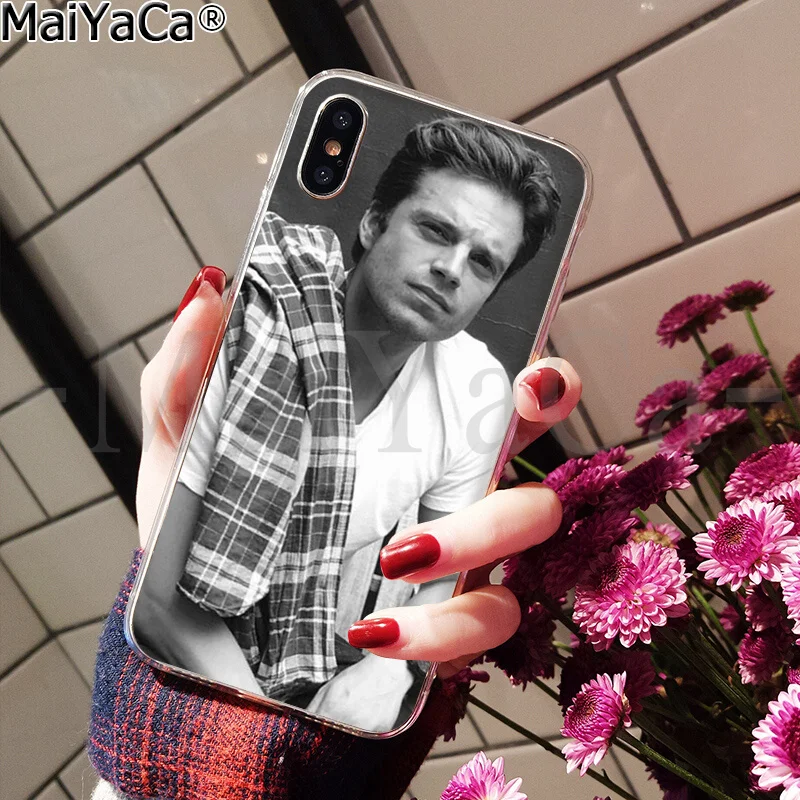 MaiYaCa Себастьян Стэн ТПУ прозрачный чехол для телефона Apple iPhone 8 7 6 6S Plus X XS MAX 5 5S SE XR