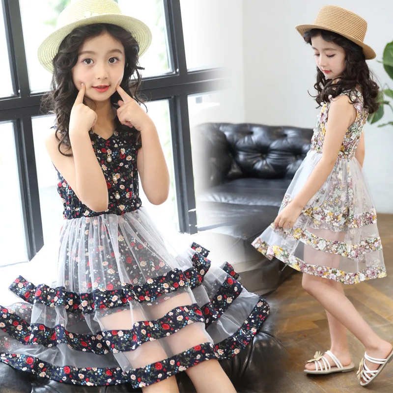 2019 Spring and Summer New Snow Spinning Skirt Large Children's Air Long Sleeve Big Boy Broken Flower Princess Skirt 2019 Spring and Summer New Snow Spinning Skirt Large Children's Air Long Sleeve Big Boy Broken Flower Princess Skirt