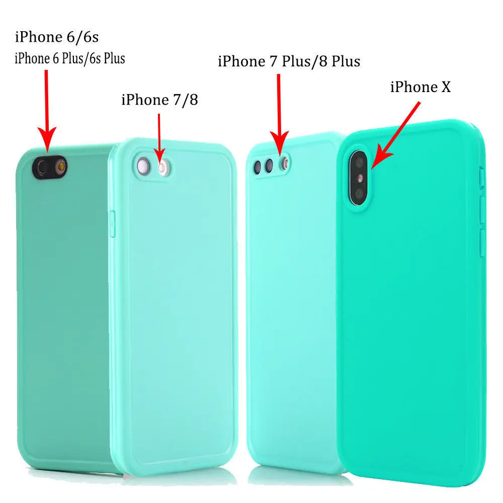 case for iphone se Waterproof ShockProof Dirt Proof Case Full Cover For iPhone XS Max XR X 6S 7 8 Plus  Anti-knock TPU Case for iPhone 8 8 Plus iphone se silicone case