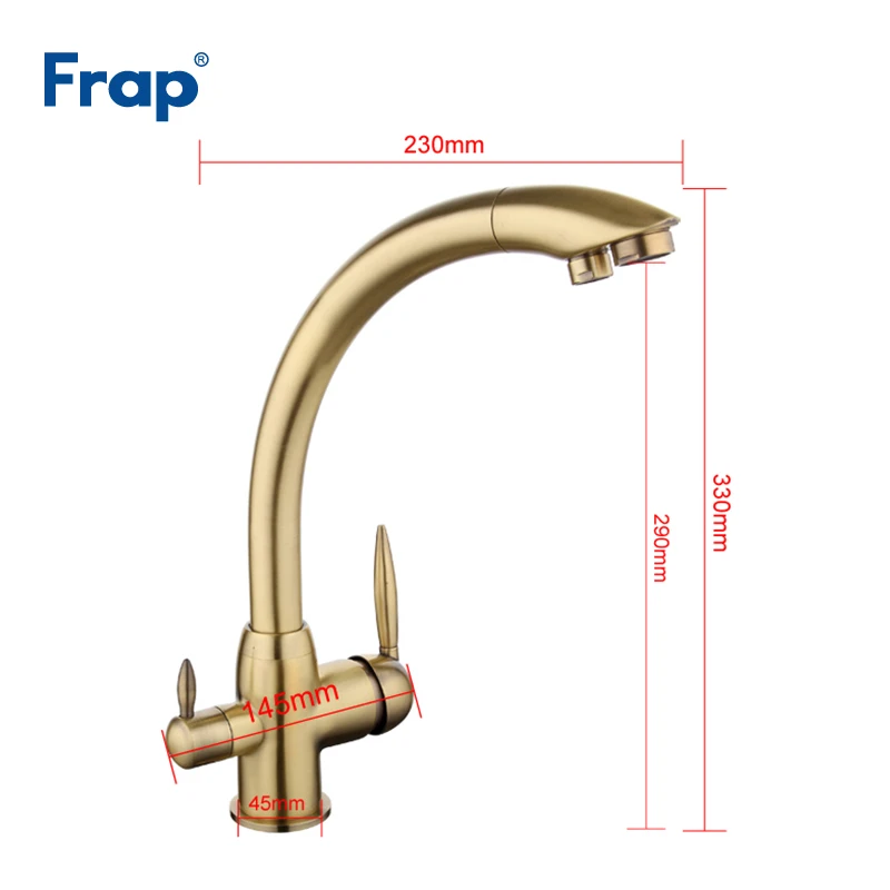 Frap очистка кухонных смесителей бортике 180 градусов вращения смесителя кран горячей и холодной воды кран для кухни F4399-4