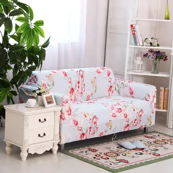 

Modern Home Living Room Elastic Spandex Polyester Sofa Cover Nordic Floral Printed Couch Cover Protector Tightly Slipcovers
