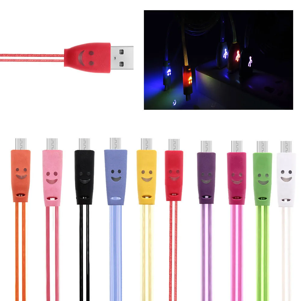 

2019 NEW Micro USB LED Visible Light Cable Charge Data Sync for Android Smart Phone For Samsung For Oneplus For Blackberry