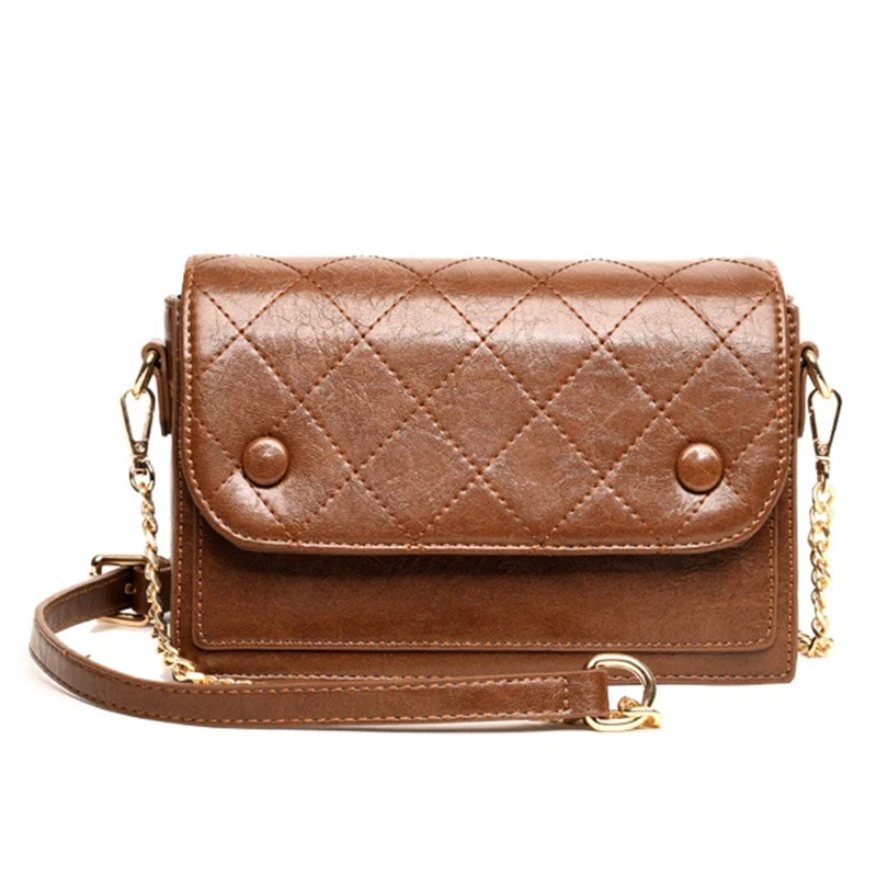 

Women Shoulder Bag Leather Small Chain Cover Flap Bags Designer Women Handbags Purse Clutch Bag Ladies Messenger Bags Sac A Main