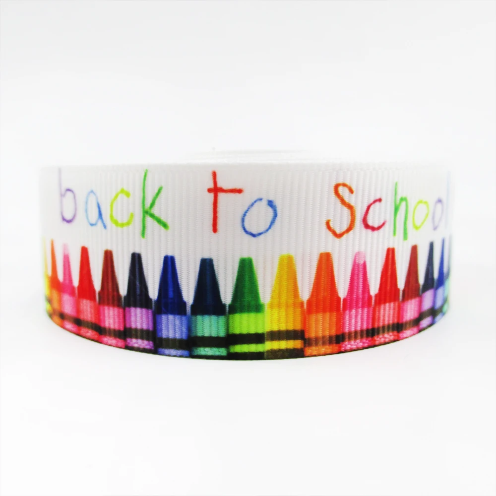 David accessories 1 &quot25 мм назад в школу учебный карандаш печатная Grosgrain лента DIY головные