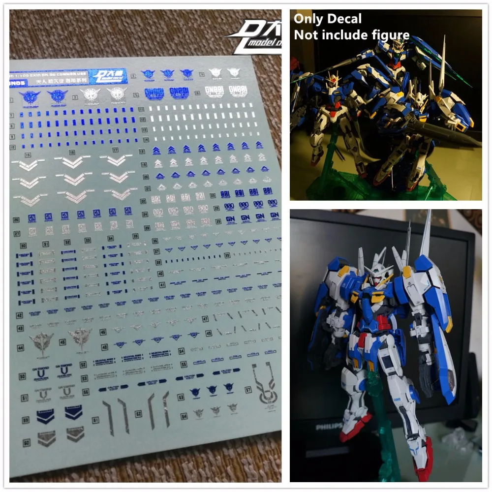 MG 1/100 MB EXIA GN-00 Gundam Model Kit Water Decal GN05