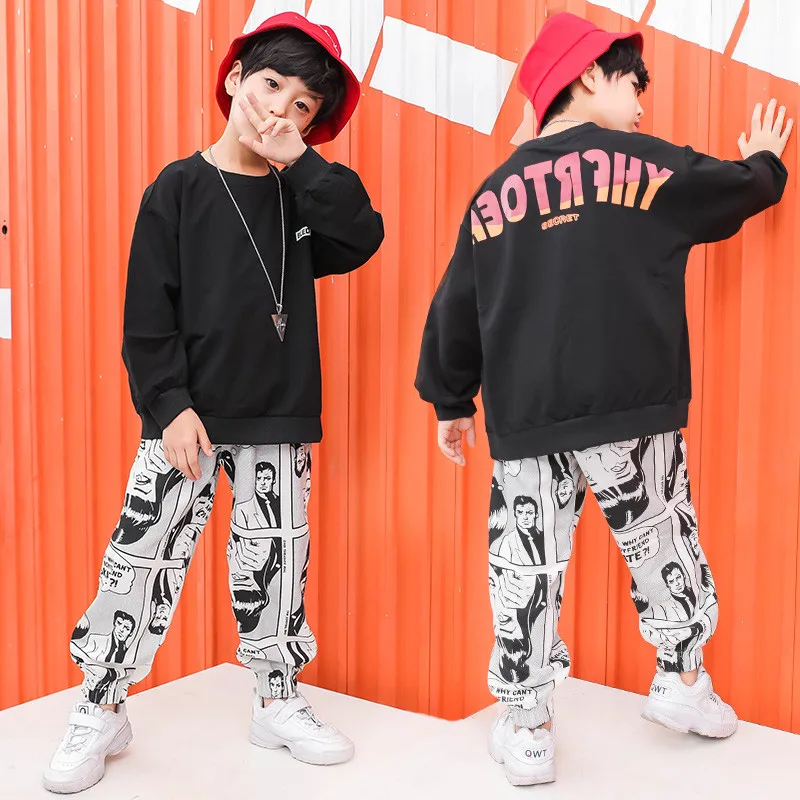 

Popular Korean Style Jazz Hiphop Dance Costume Hip Hop Dance Clothes Pop Suit Street Wear for Kids Boys Girls Children