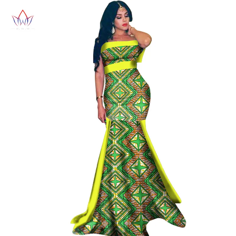 Новое Африканское длинное платье для женщин Dashiki Vestidos хлопок принт лоскутное платье Женская африканская одежда WY1410