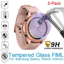 5 шт. Защитная пленка для полного покрытия экрана из закаленного стекла с защитой от синего света для samsung Galaxy Watch 42 мм без пузырьков