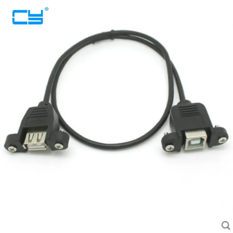 50pcs USB 2.0 A Female to Printer Port USB B Female AF BF Adapter