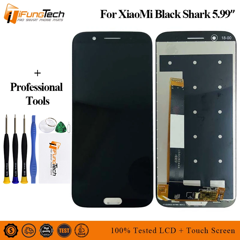 

5.99" New AAA LCD For Xiaomi Black Shark Display Touch Screen Display with Frame Replacement For Xiaomi Black Shark LCD Display