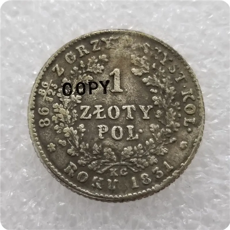 

1831 Partitions of Poland 1 Zlote Polskie Copy Coin