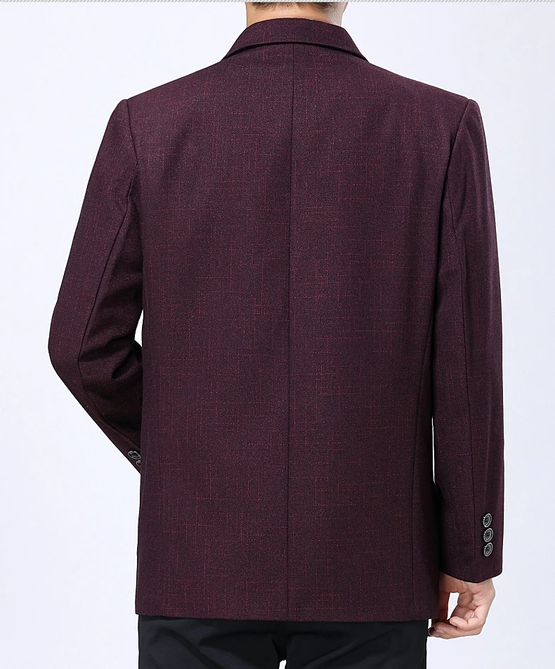 WAEOLSA Men Tailored Blazers Navy Blue Claret-red Blazer Masculino Man Business Suit Jacket Costume Homme (6)