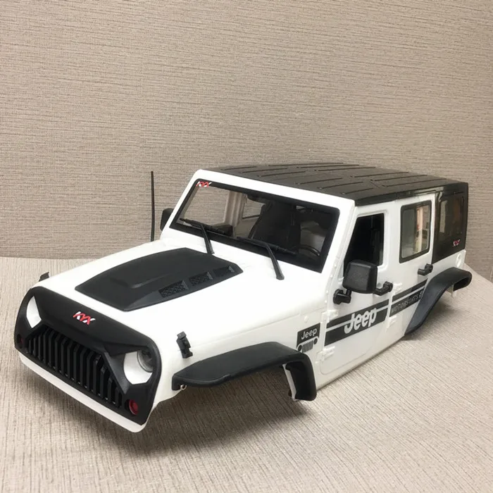 

1Set 1/10 Wrangler Car Shell 313mm Wheel Distance Hard Body Shell with Engine Hood Cover+Flare Fender+Front Inlet Grille Kit