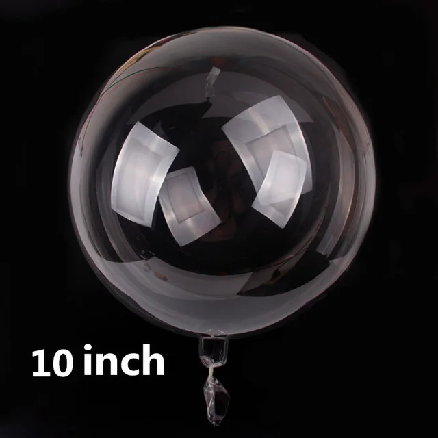 24 дюйма 36 дюймов светящийся светодиодный шар, прозрачные круглые декоративные пузырьки, декор для дня рождения, свадьбы, светодиодный шар, Рождественский подарок - Цвет: 10inch balloon