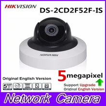 Câmera de Rede HIKVISION Inglês Versão Mini PT Indoor DS-2CD2F52F-IS Câmera de 5MP IP POE Câmera De Segurança De Áudio Onvif