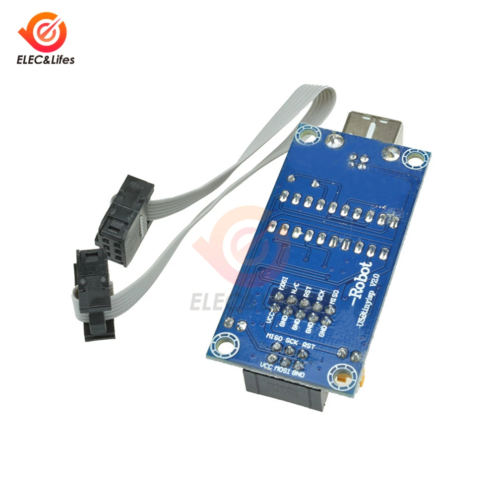 USBTINYISP AVR ISP download cable USB Programmer Bootloader For Arduino IDE UNO R3 Atmega2560+ 10 pin Programming Wire