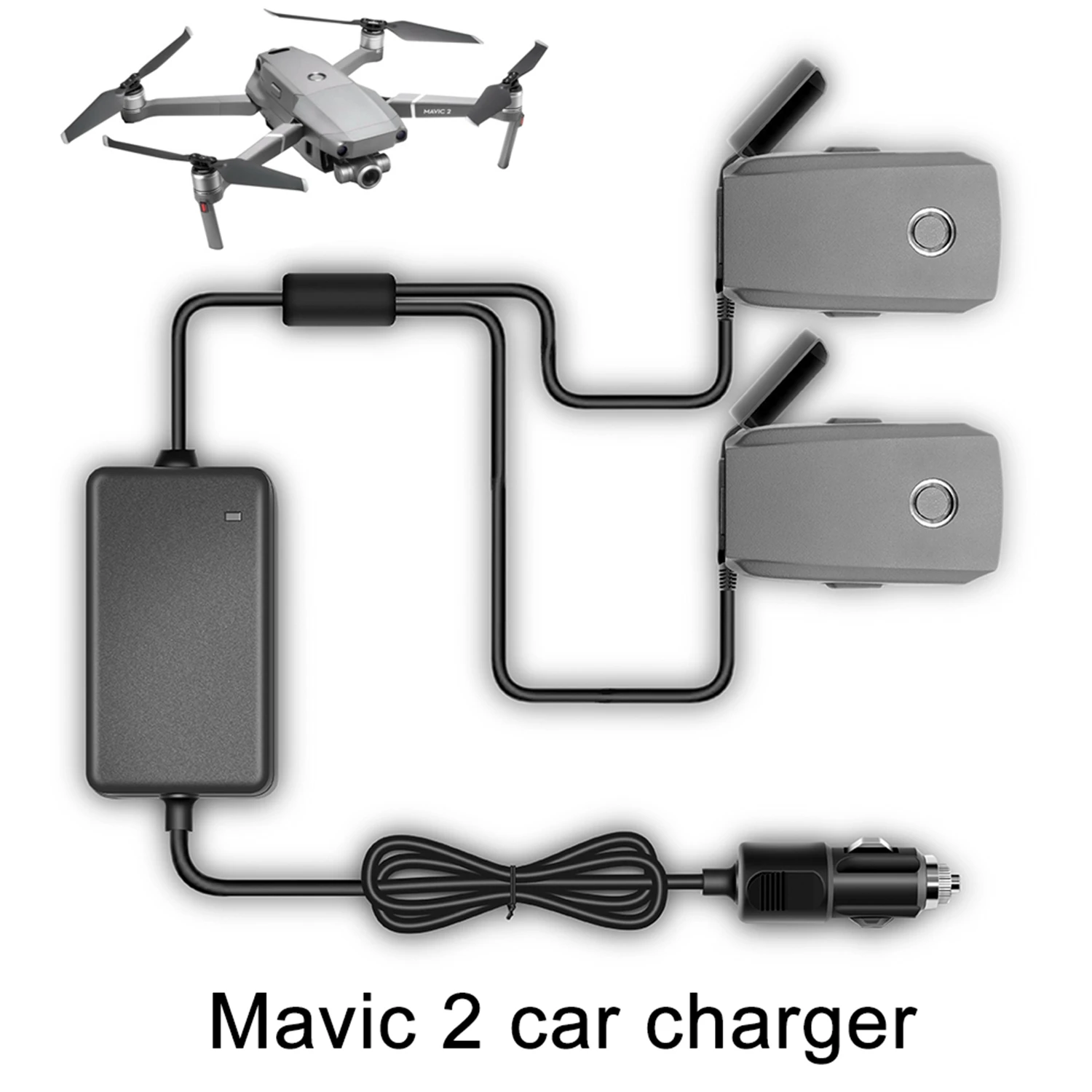 DJI Mavic 2 Автомобильное зарядное устройство, летная батарея, зарядное устройство, наружное зарядное устройство для Mavic 2 Pro Zoom, Интеллектуальный адаптер для зарядки автомобиля