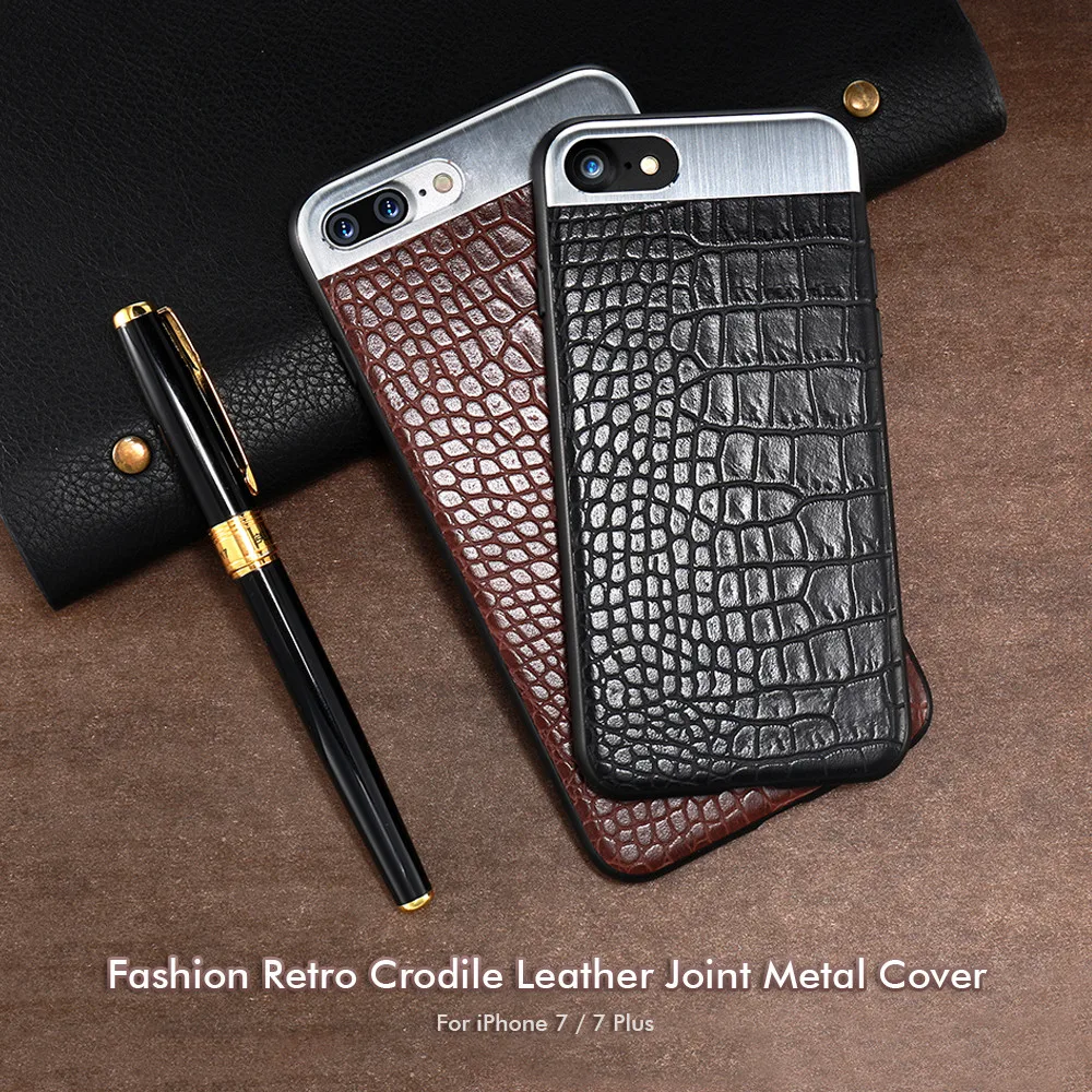 KISSCASE PU Leather Phone Case For iPhone 6S 6 7 8 Plus 10 X Crocodile Stripe Metal Stitching Cases For iPhone 7 8 X Plus Cover KISSCASE PU Leather Phone Case For iPhone 6S 6 7 8 Plus 10 X Crocodile Stripe Metal Stitching Cases For iPhone 7 8 X Plus Cover