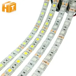 Светодиодные ленты 5050 DC12V 60 Светодиодный s/М гибкий светодиодный свет RGB RGBW 5050 Светодиодные ленты 300 светодиодный s 5 м/лот