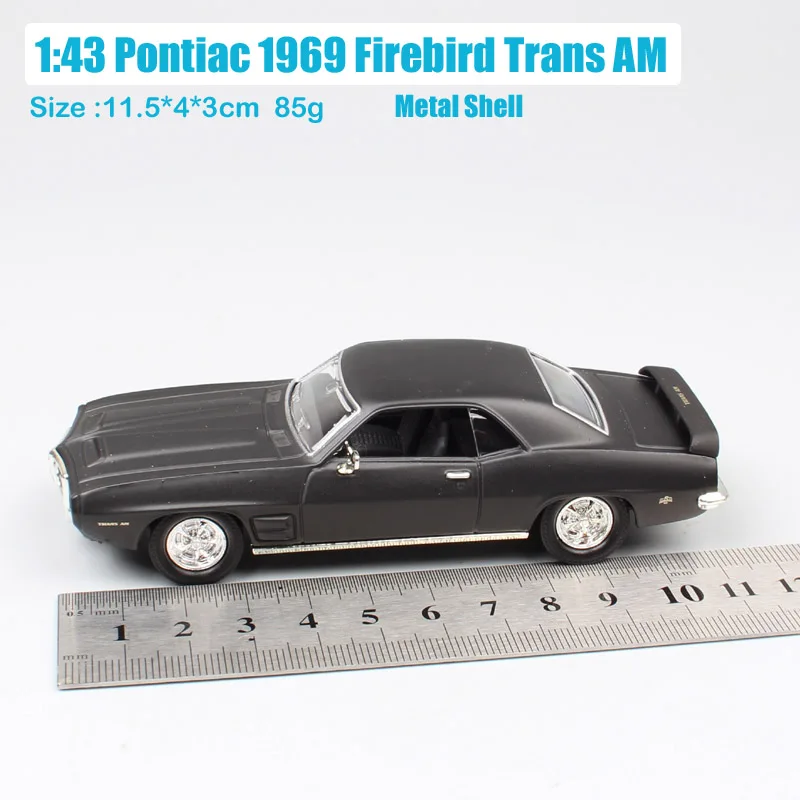 1:43 Масштаб дорожный знак классический Pontiac 1969 жар птица Транс АМ винтажные автомобили мышечные транспортные средства металлические Литые игрушечные модели для детей
