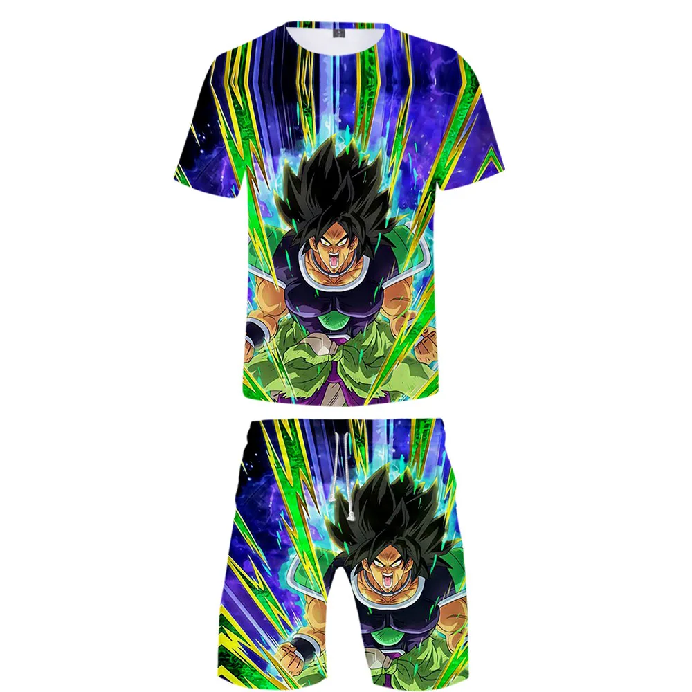 

Man's T Shirt Sets Dragon Ball T shirt and shorts Sets Summer Super Broly Dragon Ball Goku 3D Print Beach shorts Boy Clothes