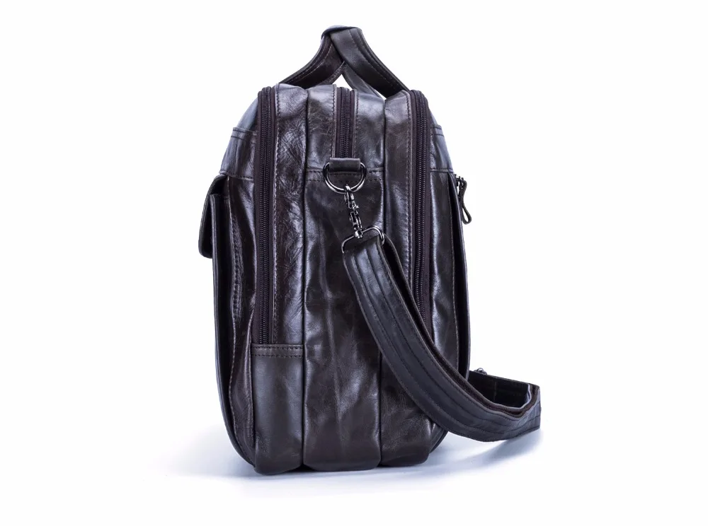 Океан BLUEVIN Натуральная кожа Мужская сумка-мессенджер Портфель Сумка для ноутбука кожаные одиночные сумки на плечо для мужчин Кожаная Сумка